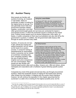 22. Auction Theory