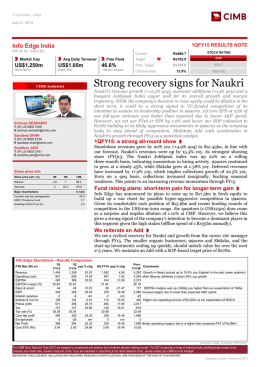 Strong recovery signs for Naukri