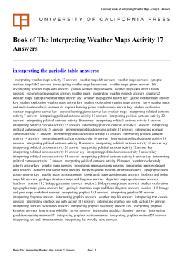 Interpreting Weather Maps Activity 17 Answers