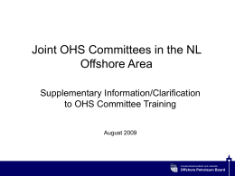 Joint OHS Committees in the NL Offshore Area - c