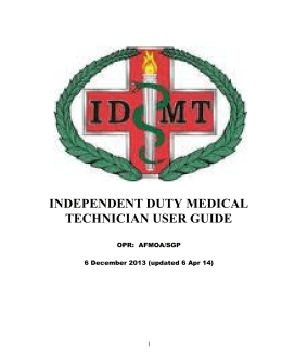 independent duty medical technician user guide