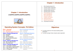 Chapter 1: Introduction Operating System Concepts, 7th Edition
