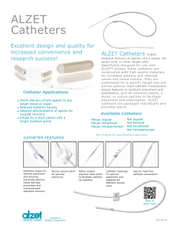 fact sheet on catheters available from DURECT