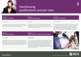 Hairdressing qualifications and job roles