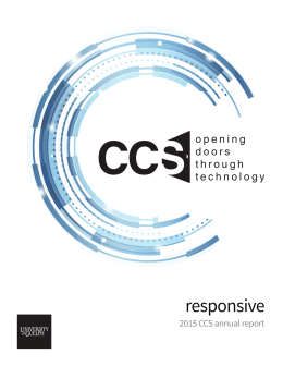Responsive. 2015 CCS Annual Report. University of Guelph