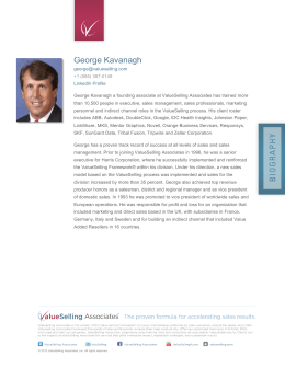George Kavanagh - ValueSelling Associates