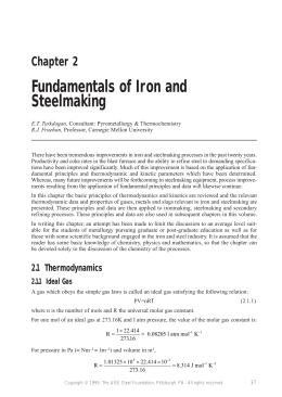 Chapter 2, Fundamentals of Iron and Steelmaking