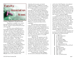 Faculty Association News - SOCCCD Faculty Association