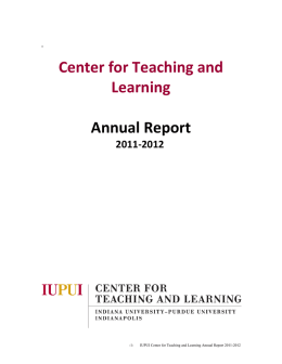 Center for Teaching and Learning Annual Report