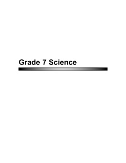 Grade 7 Science - Manitoba Education and Training