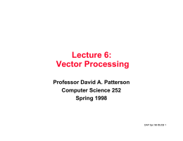 Lecture 6: Vector Processing