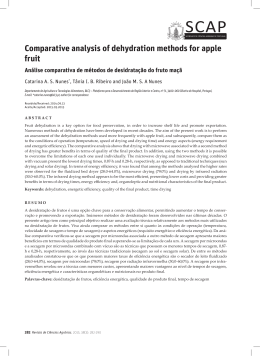 Comparative analysis of dehydration methods for apple fruit