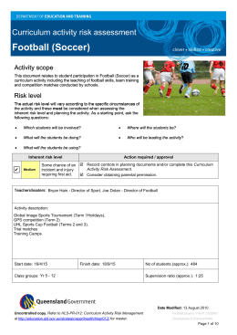Football Risk Assessment