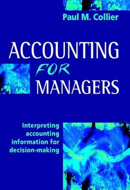 Accounting for Managers: Interpreting accounting information for