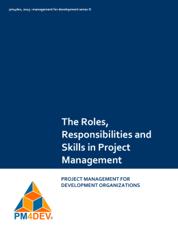 The Roles, Responsibilities and Skills in Project Management