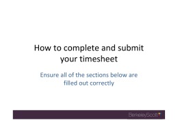 How to complete and submit your timesheet