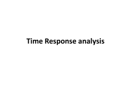 Time Response analysis