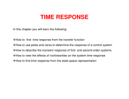 TIME RESPONSE
