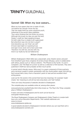 Sonnet 138: When my love swears