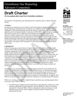 Draft Charter - Department of Environmental Quality