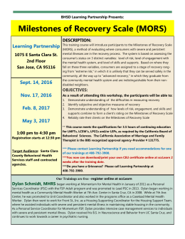 Milestones of Recovery Scale (MORS)