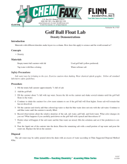91307 Golf Ball Float Lab