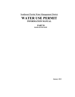 water use permit - Southwest Florida Water Management District