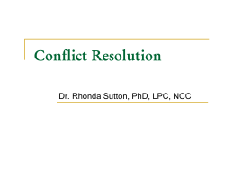 Conflict Resolution - NC State University