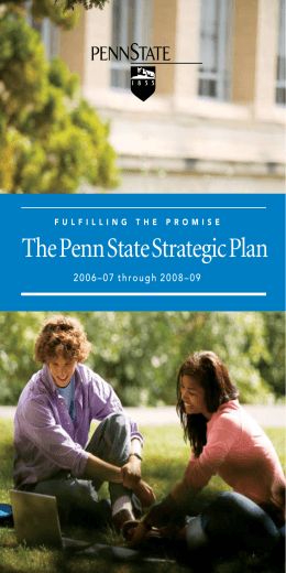 The Penn State Strategic Plan - Office of Planning and Assessment