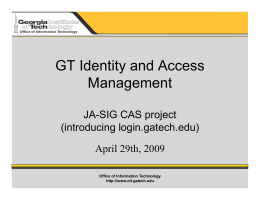 GT Identity and Access Management