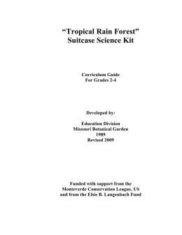 Tropical Rainforest Curriculum for Grades 2-4