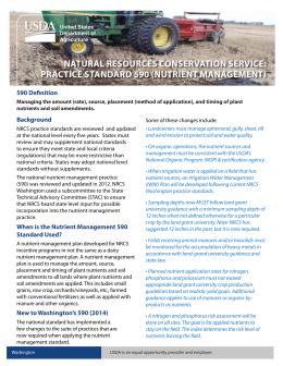 Revised 590 Fact Sheet - Natural Resources Conservation Service