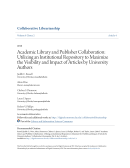 Academic Library and Publisher Collaboration