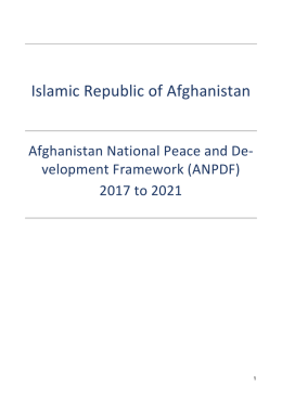 afghanistan national peace and development framework (anpdf)