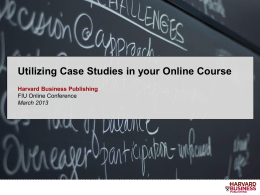 Utilizing Case Studies in your Online Course