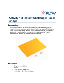 Activity 1.8 Instant Challenge: Paper Bridge