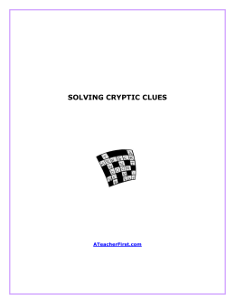 solving cryptic clues