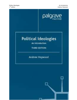 Political Ideologies An Introduction 3rd edition Andrew Heywood