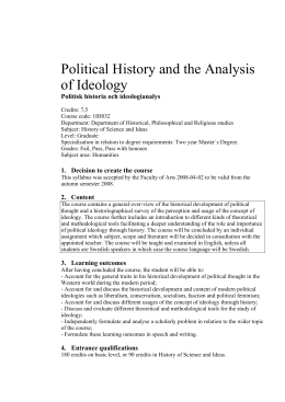 Political History and the Analysis of Ideology