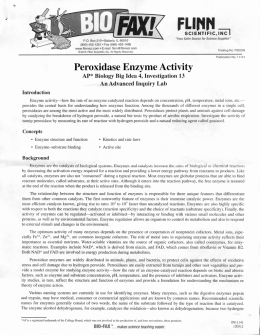 Peroxidase Enzyme Activity