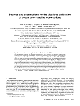 Sources and assumptions for the vicarious calibration of ocean color