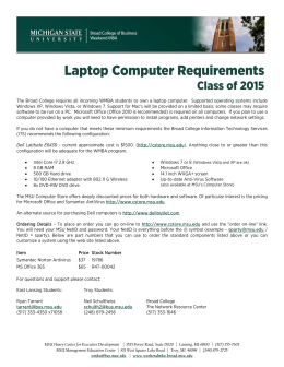 Laptop Computer Requirements