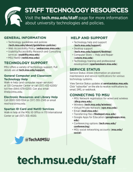 MSU Staff Technology Guide