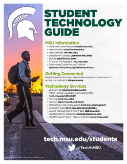 MSU New Student brochure - Michigan State University