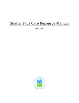 Shelter Plus Care Resource Manual