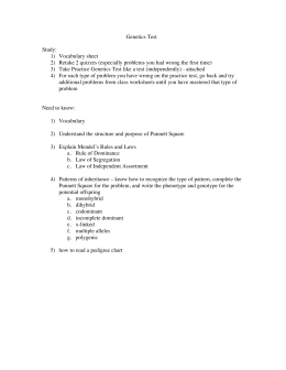 Genetics Test Study: 1) Vocabulary sheet 2) Retake 2 quizzes