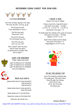 december song sheet for seniors
