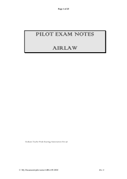 pilot exam notes airlaw - Wessex Hang