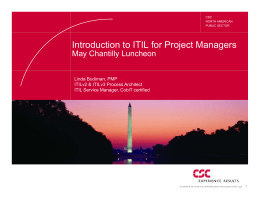 Presentation: ITIL for Project Managers