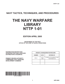 The Navy Warfare Library - NAVY BMR Navy Wide Advancement